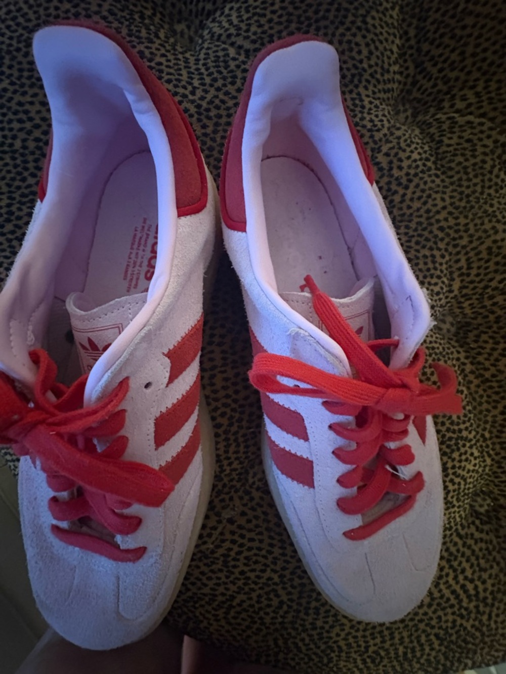 adidas Sambae Women's Pink and Red Suede Sneakers - Picture 3 of 4